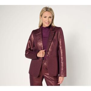 Joan Rivers Classics Collection Women's Plus Sz Jacket 1X Carpet Brown A666398